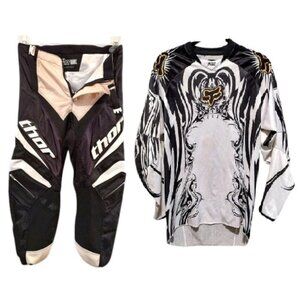 2 Pieces Thor Motocross Pants 28 and Fox Motocross Shirt Youth XL